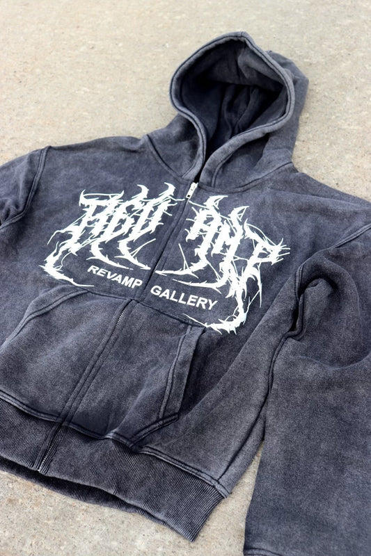 Carbon scar zip up